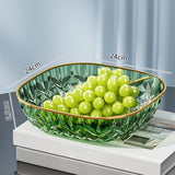 Maxbell Clear Fruit Plate Reusable Food Serving Container for Wedding Birthday Snack