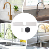 Maxbell Splash Guard Sink Tray Home Nonslip Draining Mat Faucet Mat for Kitchen Sink White 40x10cm