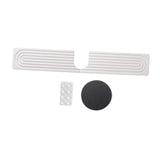 Maxbell Splash Guard Sink Tray Home Nonslip Draining Mat Faucet Mat for Kitchen Sink White 40x10cm