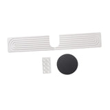 Maxbell Splash Guard Sink Tray Home Nonslip Draining Mat Faucet Mat for Kitchen Sink White 40x10cm