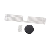Maxbell Splash Guard Sink Tray Home Nonslip Draining Mat Faucet Mat for Kitchen Sink White 40x10cm