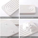 Maxbell Splash Guard Sink Tray Home Nonslip Draining Mat Faucet Mat for Kitchen Sink White 40x10cm