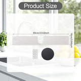 Maxbell Splash Guard Sink Tray Home Nonslip Draining Mat Faucet Mat for Kitchen Sink White 60x10cm