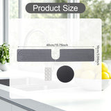 Maxbell Splash Guard Sink Tray Home Nonslip Draining Mat Faucet Mat for Kitchen Sink Gray 40x10cm