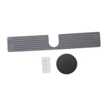 Maxbell Splash Guard Sink Tray Home Nonslip Draining Mat Faucet Mat for Kitchen Sink Gray 60x10cm