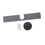 Maxbell Splash Guard Sink Tray Home Nonslip Draining Mat Faucet Mat for Kitchen Sink Gray 60x10cm