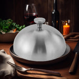 Maxbell Stainless Steel Basting Cover Butter Cooking Kitchen Serving Plate Dish Dome 23cm