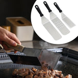 Maxbell 3x Stainless Steel Spatula Set Heavy Duty for Home Teppanyaki Grill Flat Top