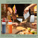Maxbell 3x Stainless Steel Spatula Set Heavy Duty for Home Teppanyaki Grill Flat Top