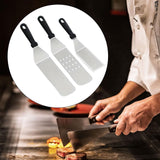 Maxbell 3x Stainless Steel Spatula Set Heavy Duty for Home Teppanyaki Grill Flat Top