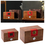 Maxbell Wooden Tea Storage Box Unique Ornament Tea Packaging Box for Candy Desk Nuts 23.6cmx16cmx15cm