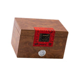 Maxbell Wooden Tea Storage Box Unique Ornament Tea Packaging Box for Candy Desk Nuts 23.6cmx16cmx15cm