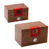 Maxbell Wooden Tea Storage Box Unique Ornament Tea Packaging Box for Candy Desk Nuts 23.6cmx16cmx15cm