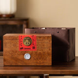 Maxbell Wooden Tea Storage Box Unique Ornament Tea Packaging Box for Candy Desk Nuts 27.7cmx17.6cmx17.6cm