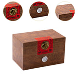 Maxbell Wooden Tea Storage Box Unique Ornament Tea Packaging Box for Candy Desk Nuts 27.7cmx17.6cmx17.6cm