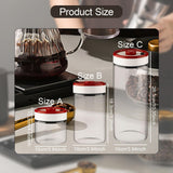 Maxbell Coffee Bean Container Airtight Glass Kitchen Storage Container for Tea Sugar M