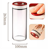 Maxbell Coffee Bean Container Airtight Glass Kitchen Storage Container for Tea Sugar L