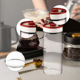 Maxbell Coffee Bean Container Airtight Glass Kitchen Storage Container for Tea Sugar L
