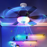 Maxbell Ceiling Fan with Light with Remote Ceiling Lighting for Bar Dorm Living Room black