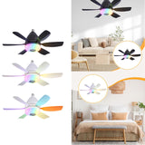 Maxbell Ceiling Fan with Light with Remote Ceiling Lighting for Bar Dorm Living Room black