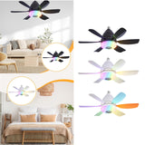 Maxbell Ceiling Fan with Light with Remote Ceiling Lighting for Bar Dorm Living Room black