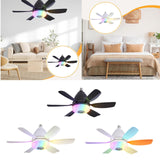 Maxbell Ceiling Fan with Light with Remote Ceiling Lighting for Bar Dorm Living Room black