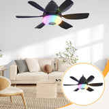 Maxbell Ceiling Fan with Light with Remote Ceiling Lighting for Bar Dorm Living Room black