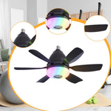 Maxbell Ceiling Fan with Light with Remote Ceiling Lighting for Bar Dorm Living Room black