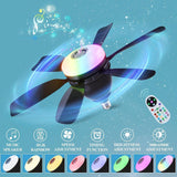 Maxbell Ceiling Fan with Light with Remote Ceiling Lighting for Bar Dorm Living Room black