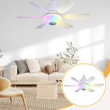 Maxbell Ceiling Fan with Light with Remote Ceiling Lighting for Bar Dorm Living Room white