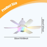 Maxbell Ceiling Fan with Light with Remote Ceiling Lighting for Bar Dorm Living Room white