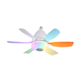Maxbell Ceiling Fan with Light with Remote Ceiling Lighting for Bar Dorm Living Room Colorful