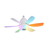 Maxbell Ceiling Fan with Light with Remote Ceiling Lighting for Bar Dorm Living Room Colorful