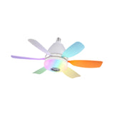 Maxbell Ceiling Fan with Light with Remote Ceiling Lighting for Bar Dorm Living Room Colorful