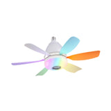 Maxbell Ceiling Fan with Light with Remote Ceiling Lighting for Bar Dorm Living Room Colorful