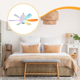 Maxbell Ceiling Fan with Light with Remote Ceiling Lighting for Bar Dorm Living Room Colorful