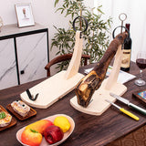 Maxbell Wooden Ham Stand Premium Spanish Hams Bracket for Household Desktop Barbecue S