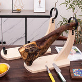 Maxbell Wooden Ham Stand Premium Spanish Hams Bracket for Household Desktop Barbecue S