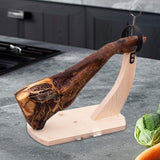 Maxbell Wooden Ham Stand Premium Spanish Hams Bracket for Household Desktop Barbecue S