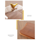 Maxbell Wooden Cake Stand with Cover Butter Dish Cake Plate for Party Kitchen Fridge brown