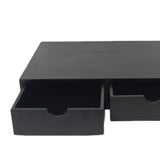 Maxbell Wood Coffee Pod Storage Box Coffee Machine Stand for Kitchen Countertop Home Black