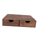Maxbell Wood Coffee Pod Storage Box Coffee Machine Stand for Kitchen Countertop Home Brown