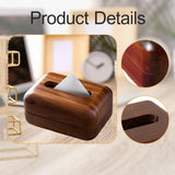Maxbell Tissue Box Cover Wooden Rectangular Napkin Case for Countertop Vanity Office
