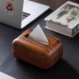 Maxbell Tissue Box Cover Wooden Rectangular Napkin Case for Countertop Vanity Office