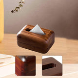 Maxbell Tissue Box Cover Wooden Rectangular Napkin Case for Countertop Vanity Office