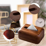 Maxbell Tissue Box Cover Wooden Rectangular Napkin Case for Countertop Vanity Office