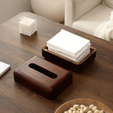 Maxbell Tissue Box Cover Wooden Rectangular Napkin Case for Countertop Vanity Office