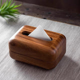 Maxbell Tissue Box Cover Wooden Rectangular Napkin Case for Countertop Vanity Office