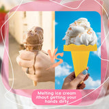 Maxbell Ice Cream Holder Easy to Clean Drip Catcher for Summer Days Outside Birthday