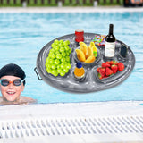 Maxbell Floating Drink Holder for Pools Portable Fruit Snack Tray for Party Summer